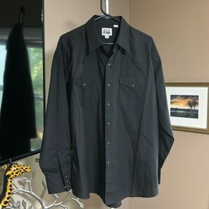 Pearl Snap Button Down Western Shirt XL